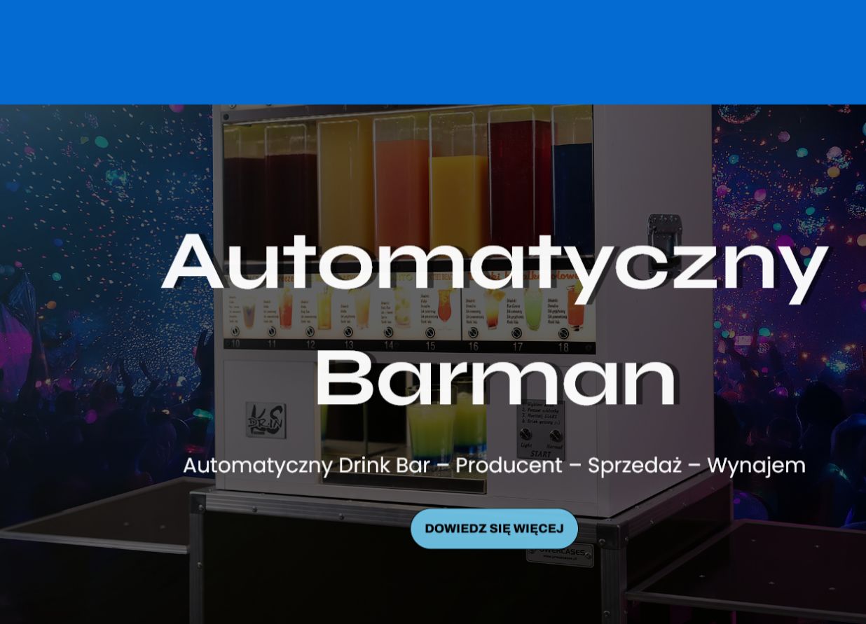 Automatyczny Barman product website screenshot