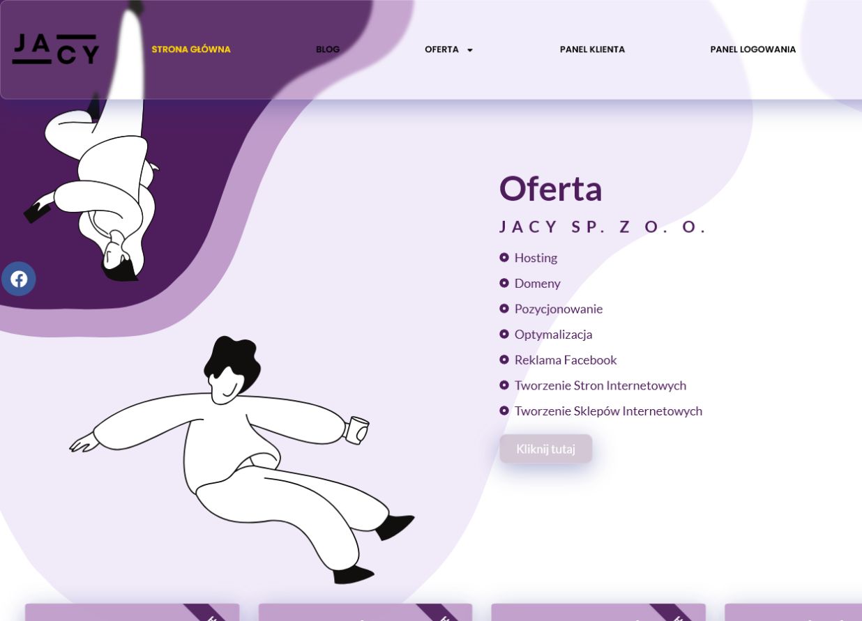 JACY company website screenshot