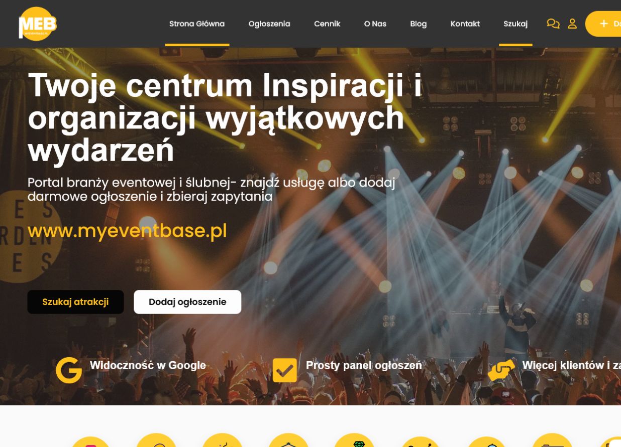 MyEventBase portal screenshot